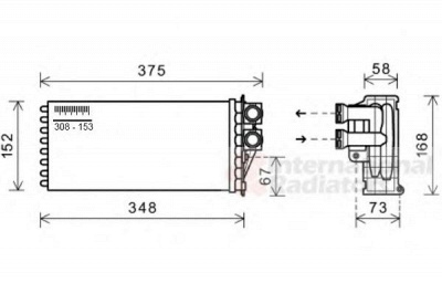VAN WEZEL 40006359 -  Теплообменник, отопление салона
